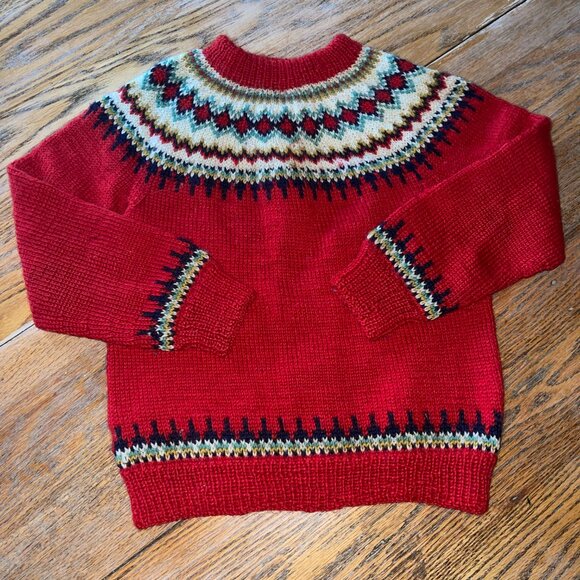 BERGENSKOFTER vintage hand knit wool sweater/Norway/kids 5/6? - Picture 2 of 7